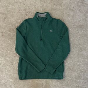 Vineyard Vines Boys  Forest Green Zip-Up Sweater size Medium